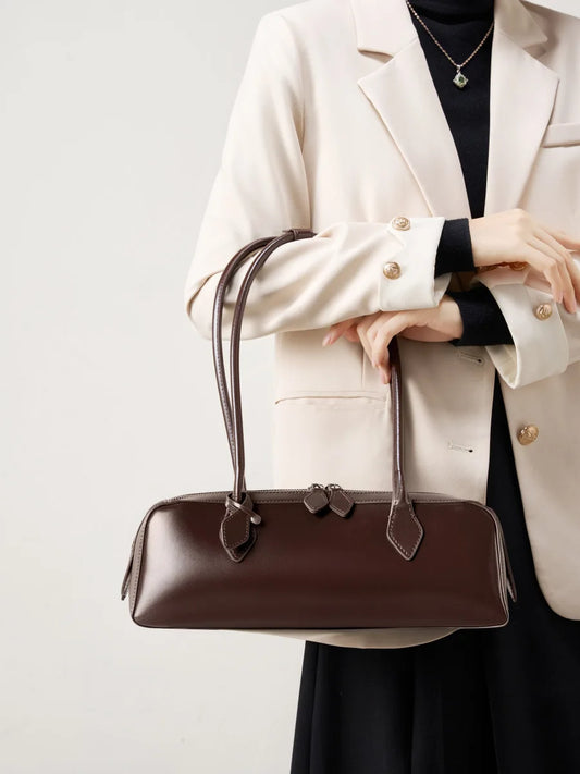 The Avenue 33 Leather Barrel Bag for Women | Full-Grain Cowhide | Hideclusive