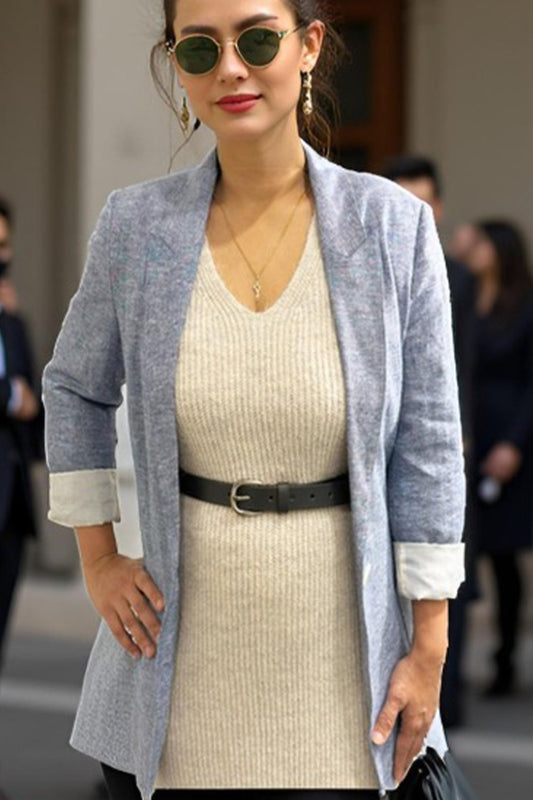 Hideclusive Classic Black Leather Belt for Women, Metal Buckle