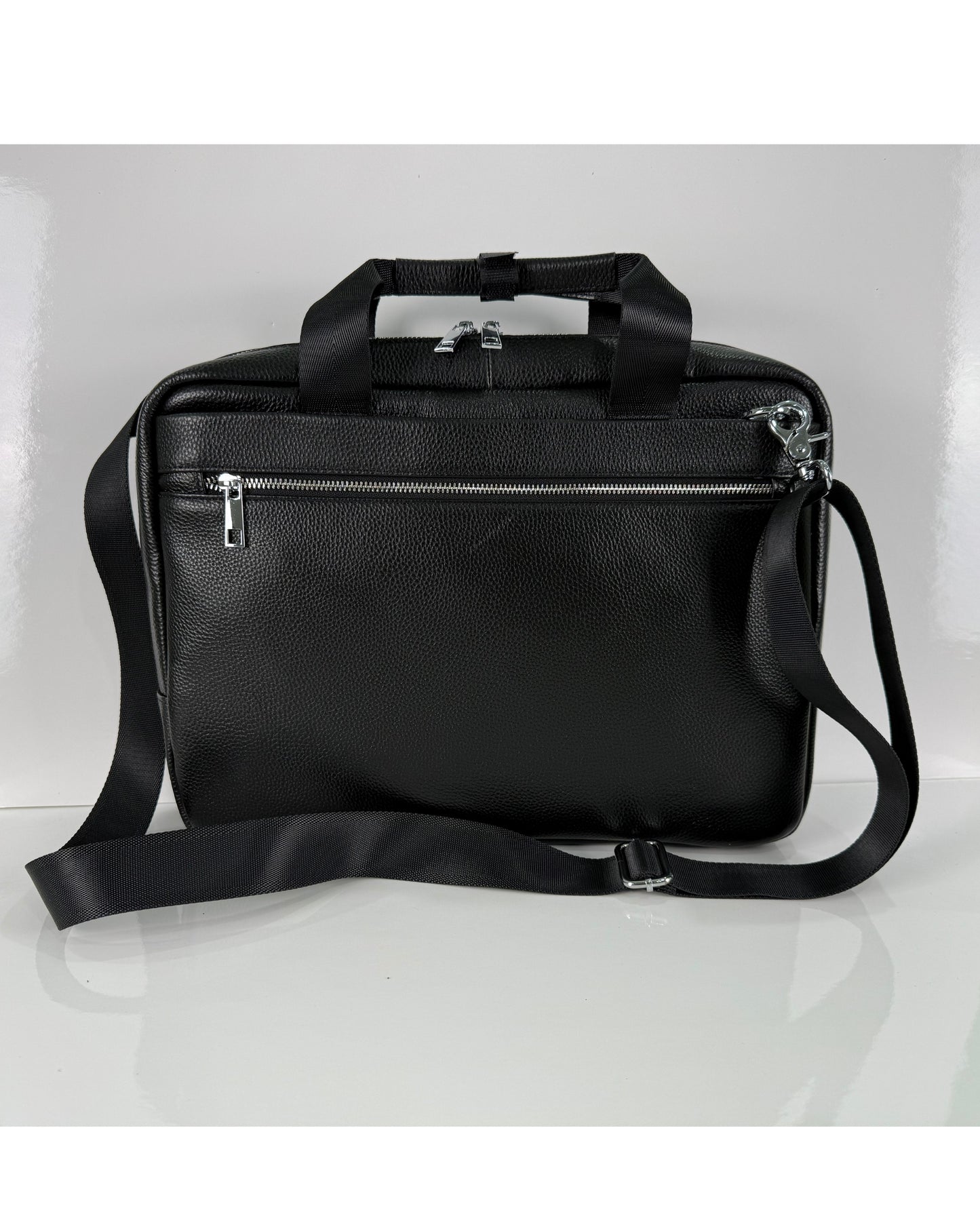 The Manhattan Workbag - Hideclusive Premium Leather Executive Briefcase & Messenger Bag | Fits 15" Laptop | Coffee