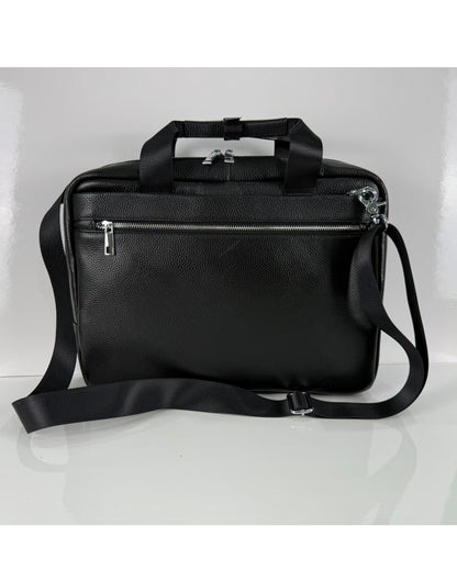 The Manhattan Leather Messenger Bag for Men | Fits 15" Laptop | Black | Hideclusive