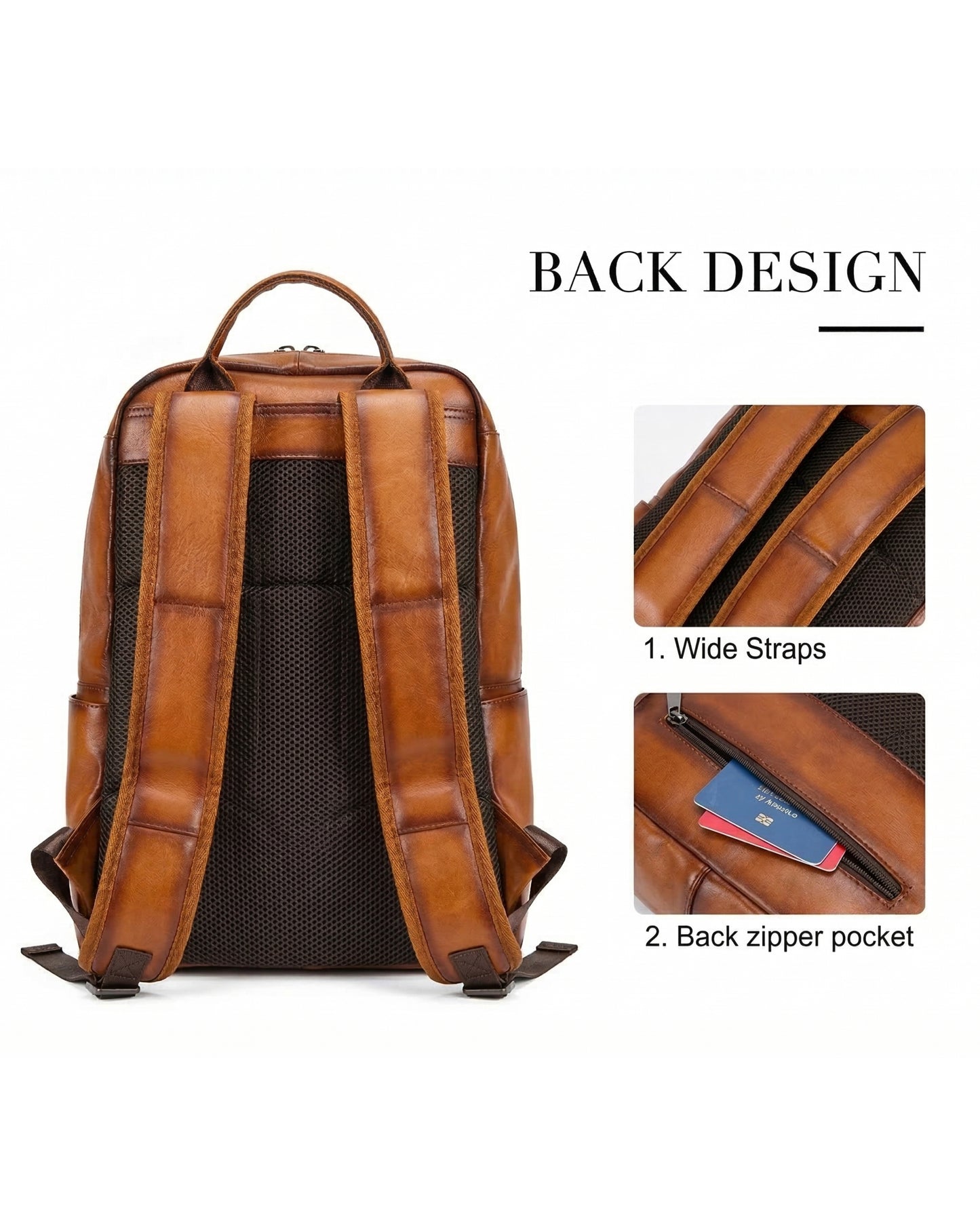 Hideclusive Vintage 100% Genuine Cowhide Leather Business Backpack | Waterproof Daily Commuter