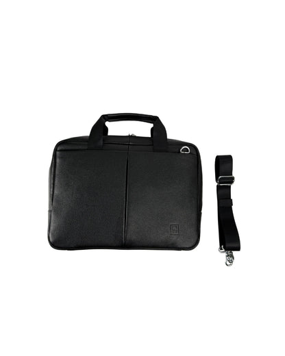 The Manhattan Leather Messenger Bag for Men | Fits 15" Laptop | Black | Hideclusive