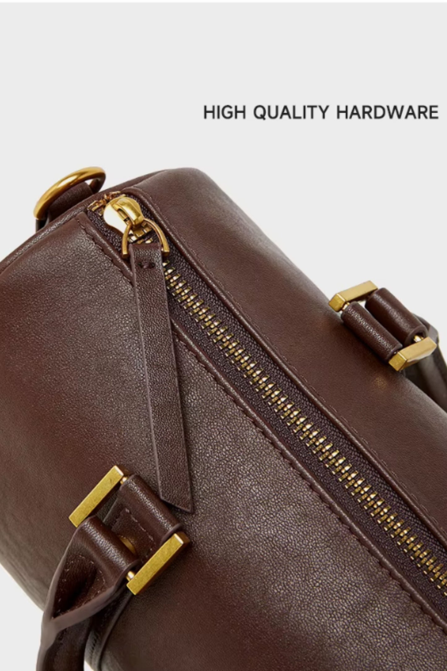The Duffy - Premium Top Grain Leather Cylinder Duffle Bag - Versatile Women's Work-to-Weekend Crossbody Handbag