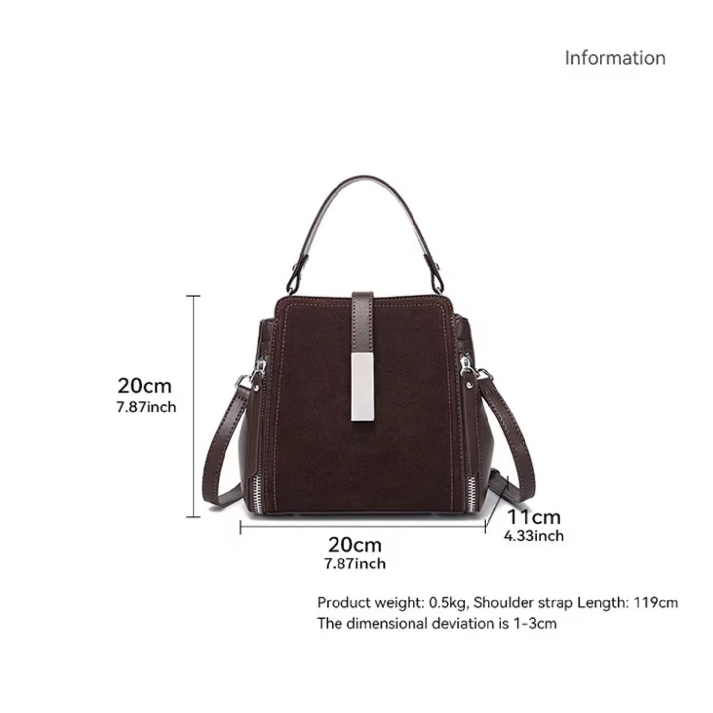 La Petit: Luxury Suede & Frosted Leather Crossbody Bag