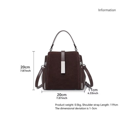Sac bandoulière en cuir La Petit Suede pour femme | Hideclusive