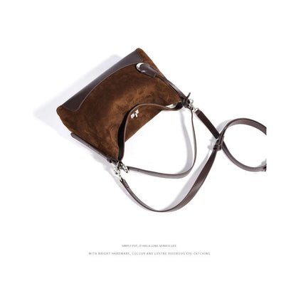 The Luxury Suede Hobo Bag for Women | Frosted Cowhide Leather | Hideclusive