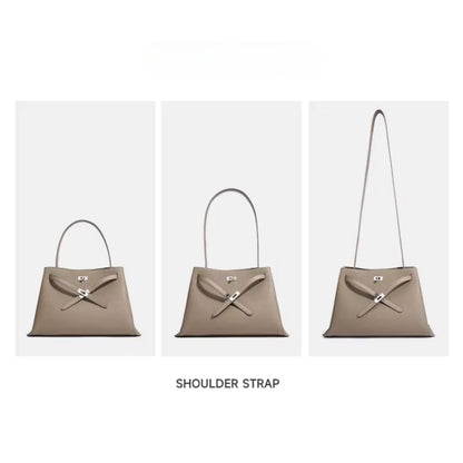 The Nova Structured Leather Satchel for Women | Top-Grain Cowhide Handbag | Hideclusive