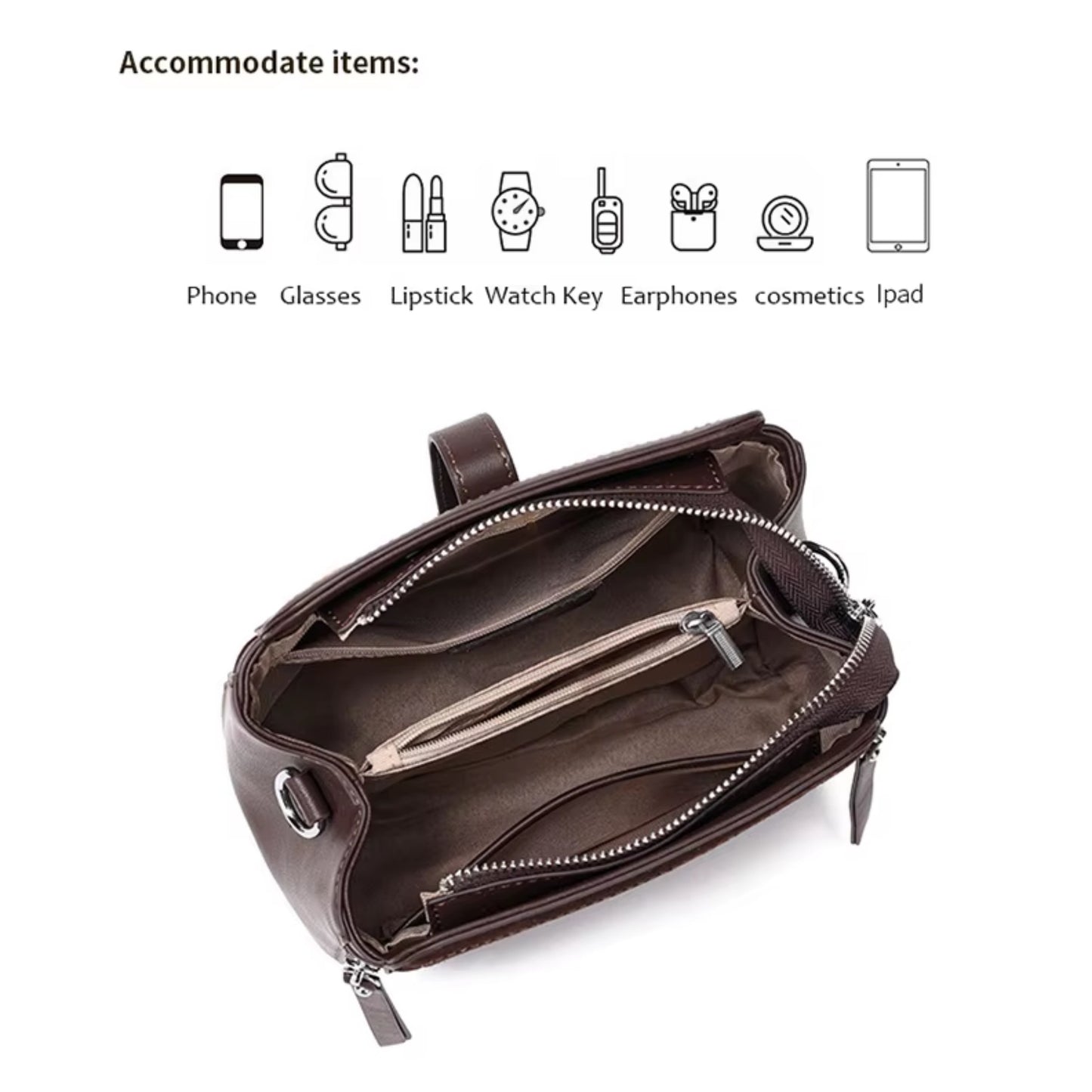 La Petit: Luxury Suede & Frosted Leather Crossbody Bag