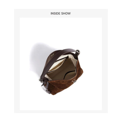 The Luxury Suede Hobo Bag for Women | Frosted Cowhide Leather | Hideclusive