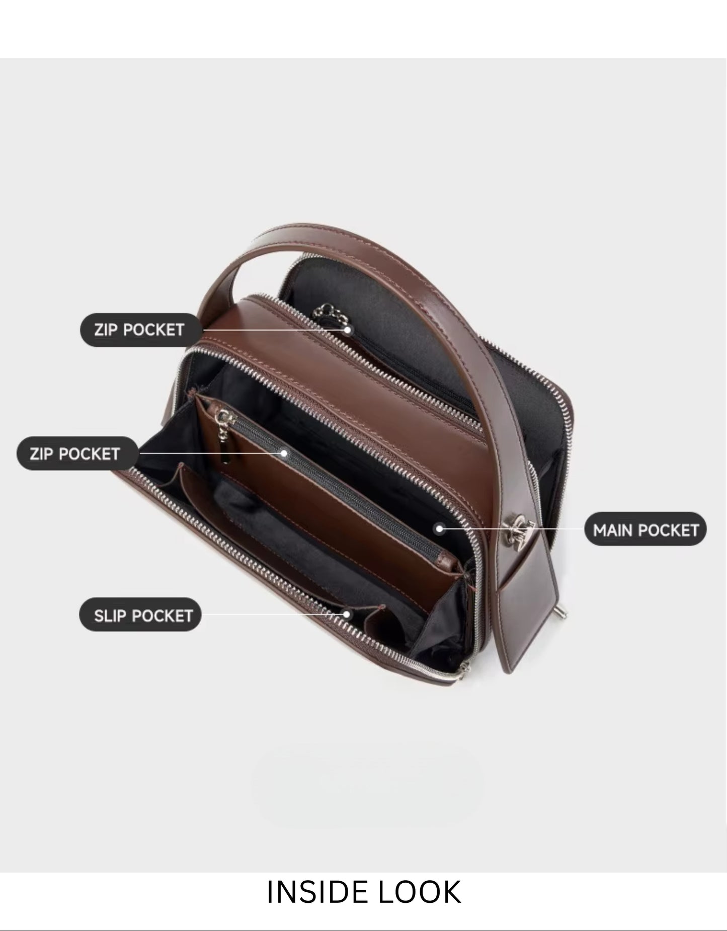 Hideclusive Exquisite Women Bags Designer Luxury Leather Tote Handbag Genuine Cowhide Waxed Leather Fashion Casual Bag