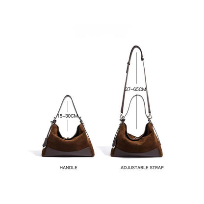 The Luxury Suede Hobo Bag for Women | Frosted Cowhide Leather | Hideclusive