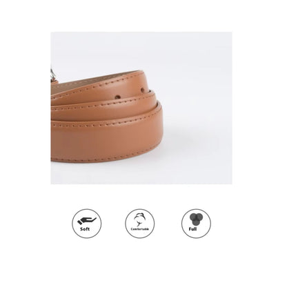 Split Leather Belt for Women | Polished Pin Buckle | Hideclusive