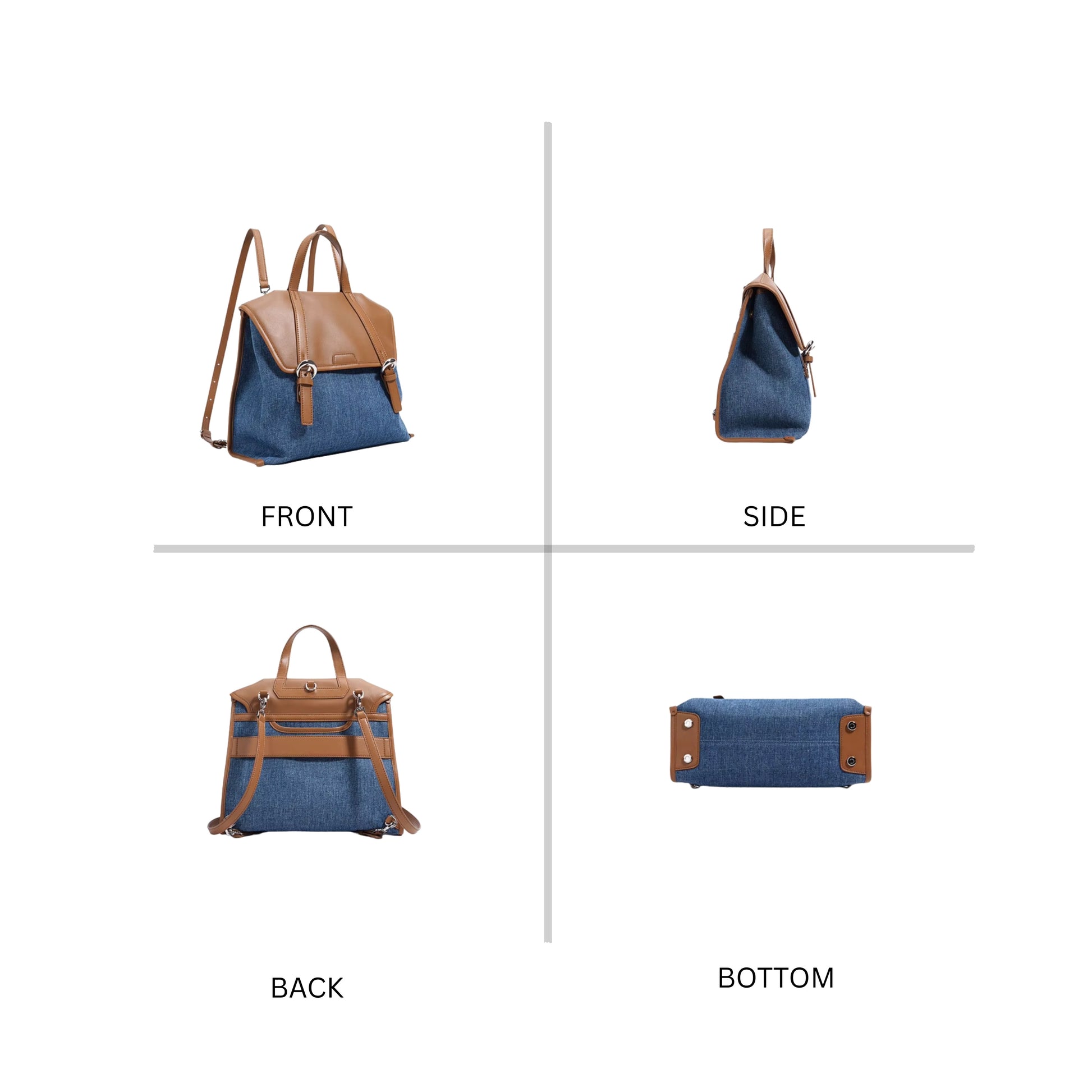 denim backpack with leather Handmade and City - Black Buy online big Leather and denim backpack RRL Indigo Denim Rucksack
