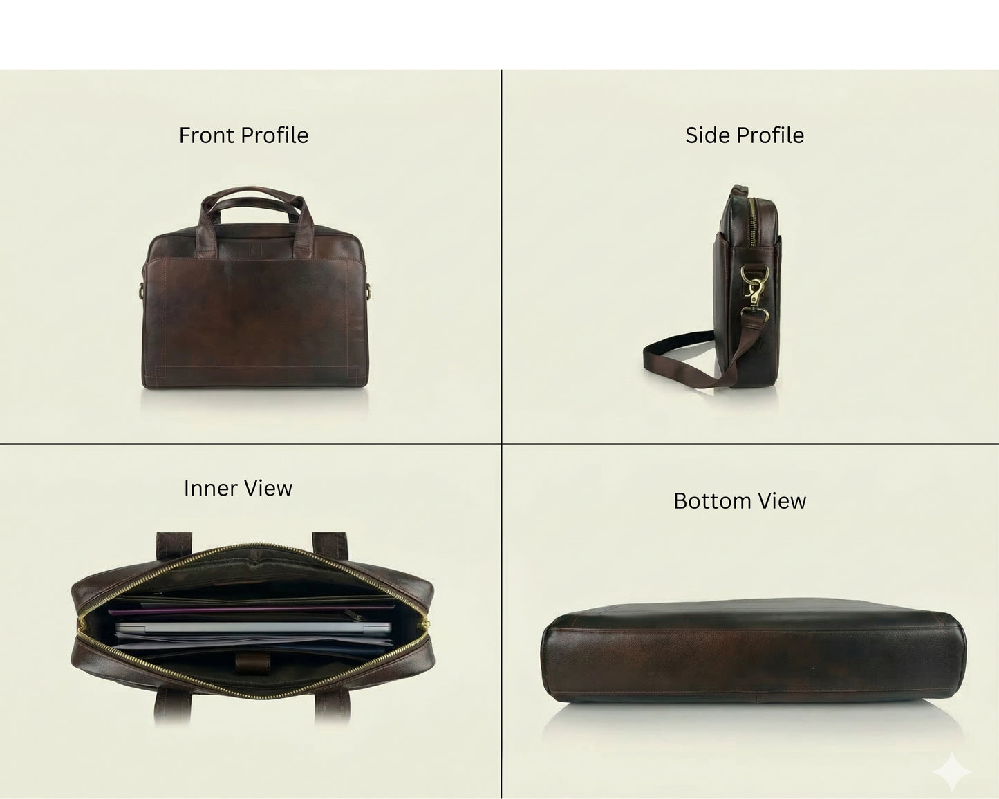 The Hideclusive Premium Men's Executive Leather Briefcase | Laptop Messenger Bag & Office Handbag
