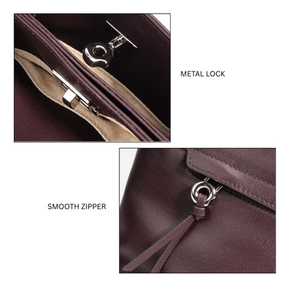 Sac fourre-tout seau en cuir Verona pour femme | Sac à bandoulière 100 % cuir de vache | Hideclusive