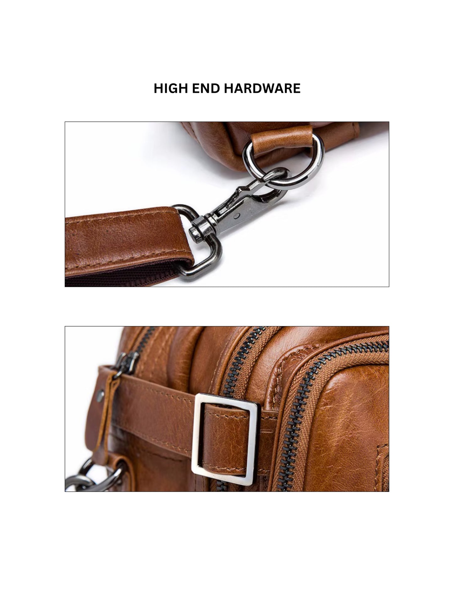 The Hideclusive Urban Convertible Briefcase | Men's Genuine Leather Convertible Briefcase Backpack | Laptop Bag