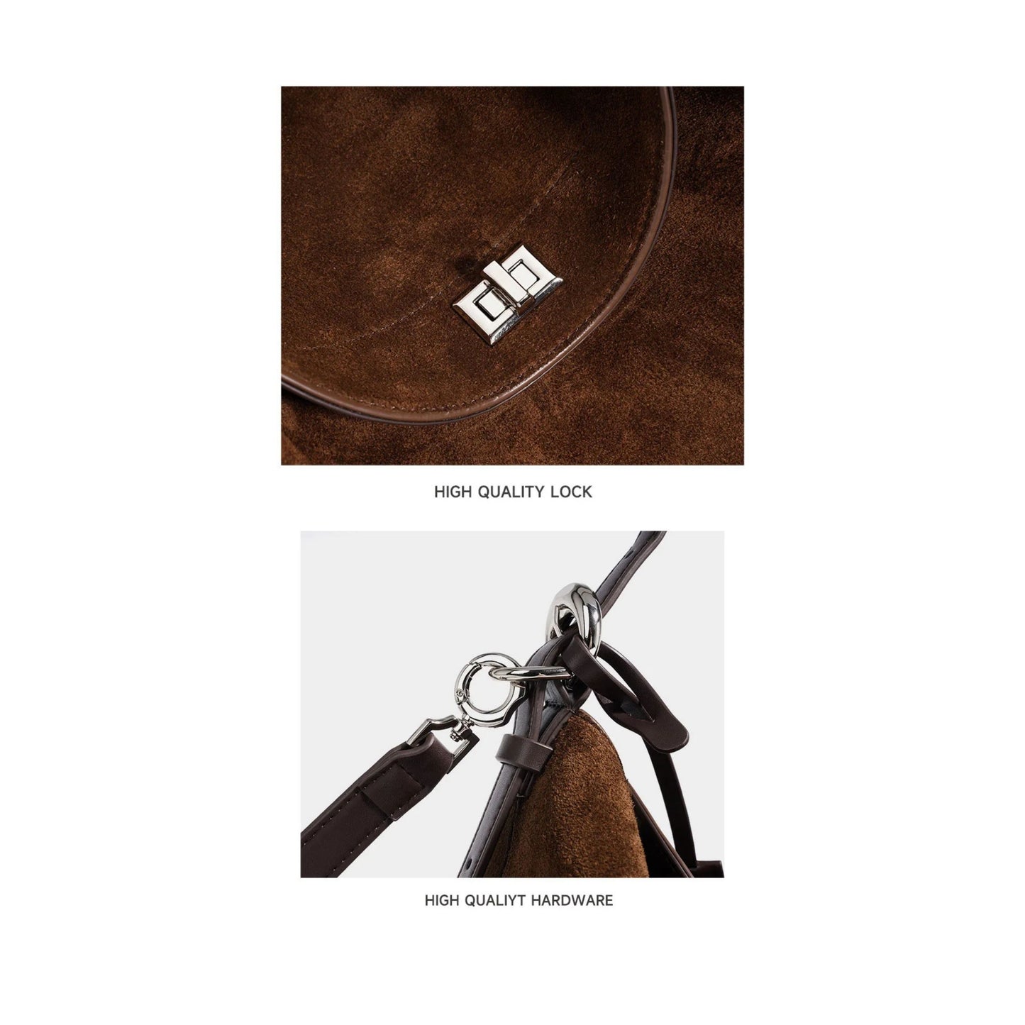 The Luxury Suede Hobo | Frosted Cowhide Leather