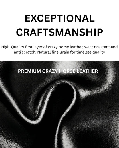 Men's Leather Travel Duffle Bag | Crazy Horse Cowhide Weekender with Shoe Compartment | Hideclusive