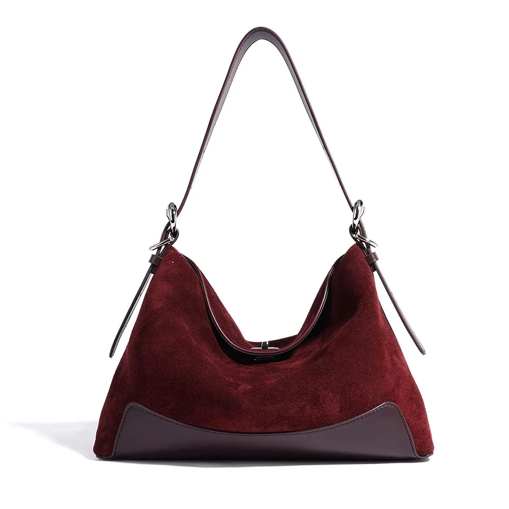 The Luxury Suede Hobo | Frosted Cowhide Leather