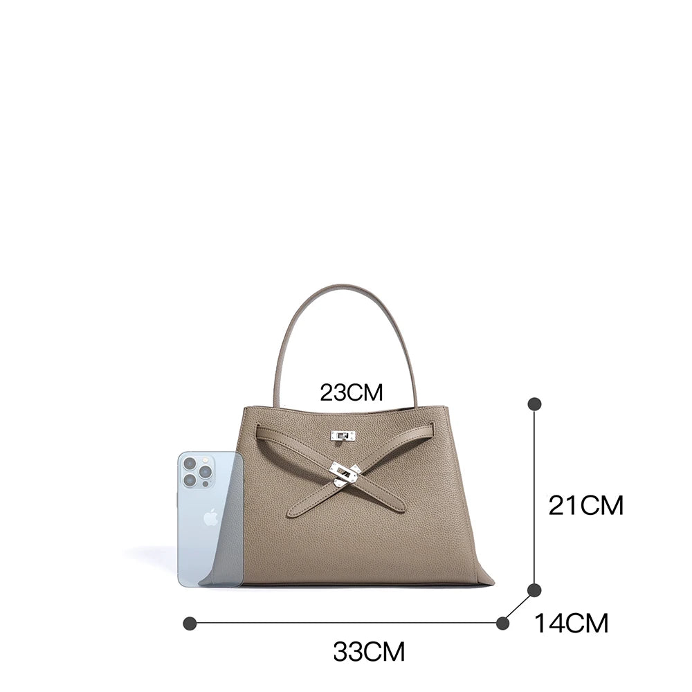 The NOVA: Structured Top-Grain Leather Satchel