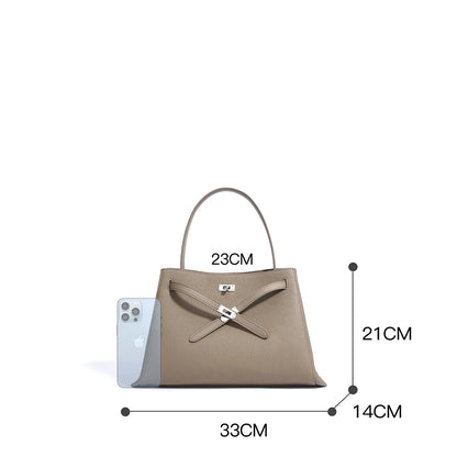 The Nova Structured Leather Satchel for Women | Top-Grain Cowhide Handbag | Hideclusive