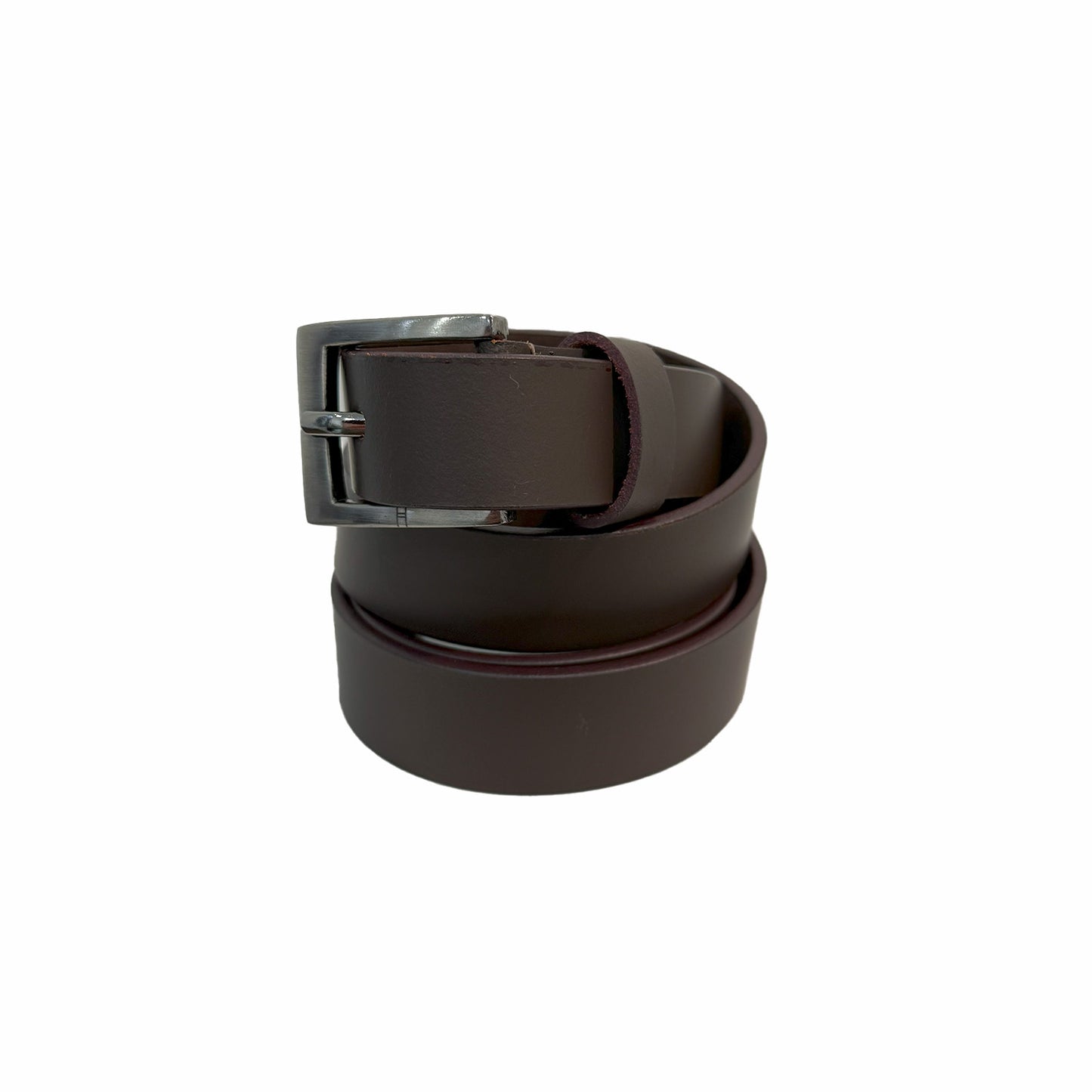 Hideclusive Classic Brown Leather Belt with Metal Buckle For Women