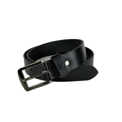 Premium Full-Grain Leather Belt for Men | Handcrafted | 40mm | Black | Hideclusive