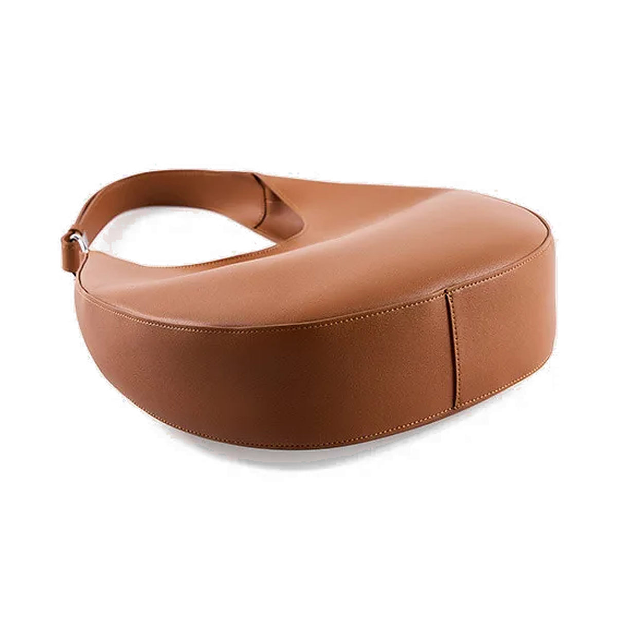 Underside of The Luna hobo bag in Brown