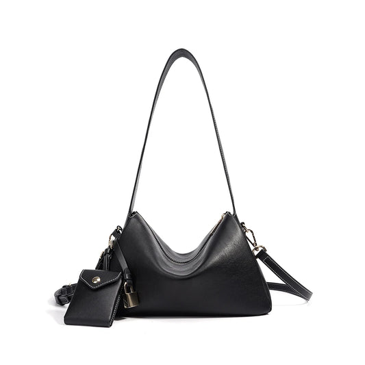 Hideclusive Genuine Leather High Quality Fashion Shoulder Cowhide Leather Designer Handbags for Women Tote Bag